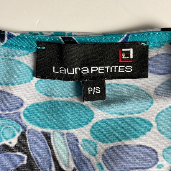 Laura Petite Sleeveless Multi-Coloured Print Top Sz Small EUC - Picture 8 of 12